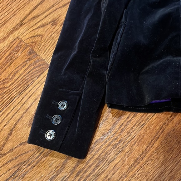 Gap Woman’s Black Velvet Blazer Jacket Size 0 - Picture 6 of 7